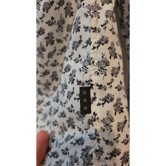 John Varvatos Star U.S.A. Men's XL Black Rose Long Sleeve Button-Front Shirt - Picture 3 of 10